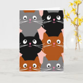 KATASTISCHE KAARTEN VOOR KATTEN VAN KATTEN, BIRTHD (Gele Bloem)