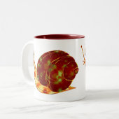 Katatsumuri of SlakkenMok Tweekleurige Koffiemok (Voorkant links)