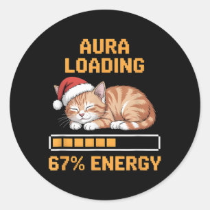 Kataura wordt geladen 67 procent energie grappige ronde sticker