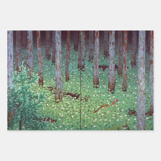Katayama Bokuyo Mori Forest Wrapping Paper (Voorkant)