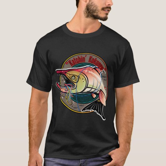 Katchin' Kokanee Visserskunst T-shirt (Voorkant)