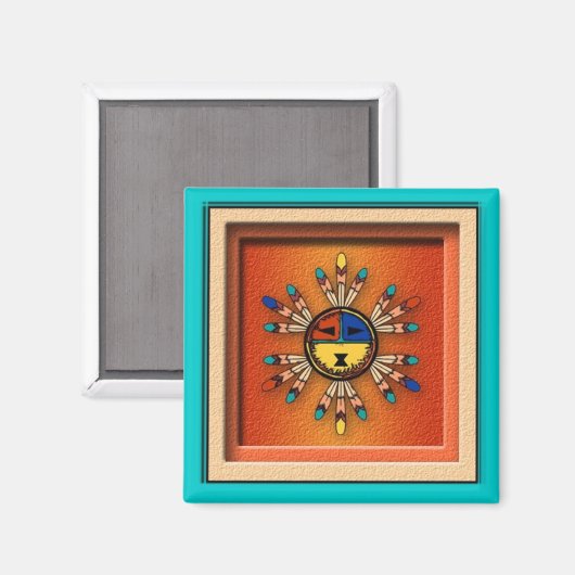 Katchina Sun Face Magneet (Voorkant / Achterkant)