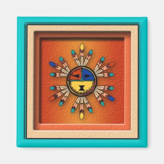 Katchina Sun Face Magneet (Voorkant)
