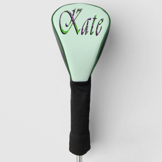 "Kate" Bloemendesign Lavendel Kate Naam, Golfheadcover (Voorkant)