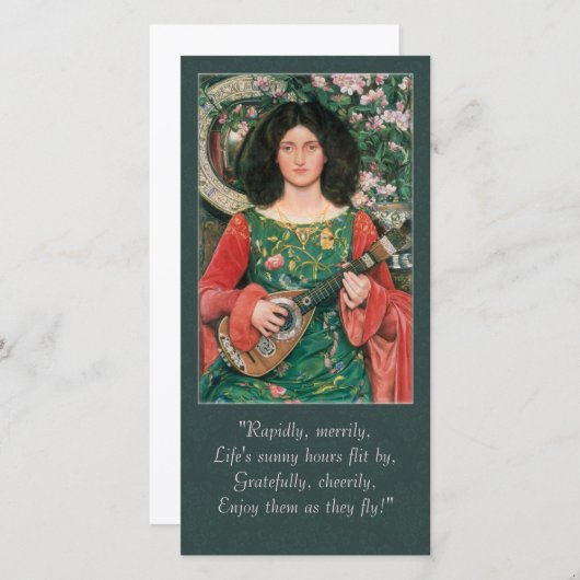 Kate Bunce / Charlotte Brontë CC0349 Poetry Card Feestdagenkaart (Voorkant / Achterkant)