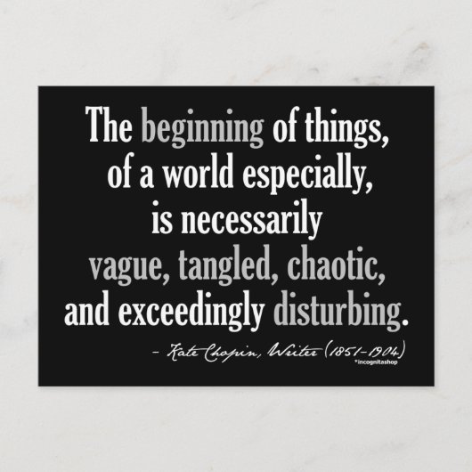 Kate Chopin Quote Briefkaart (Voorkant)