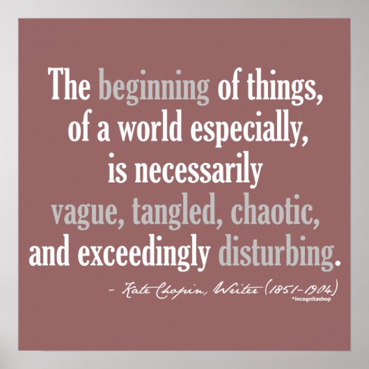 Kate Chopin Quote Poster (Voorkant)