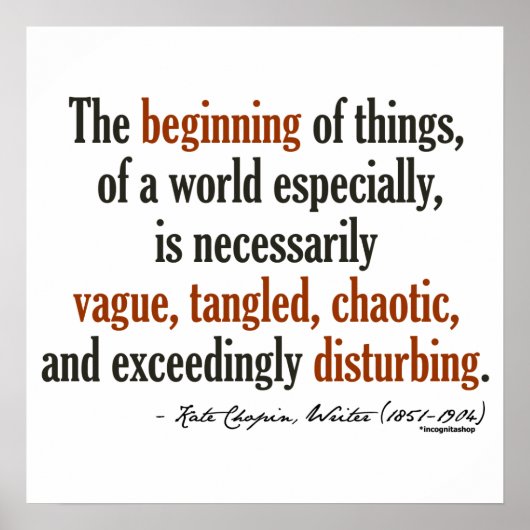 Kate Chopin Quote Poster (Voorkant)
