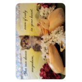 Kate de Ballerina Cat Dance Anywhere Quote Magnet Magneet (Verticaal)