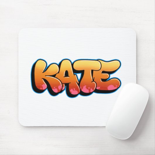 Kate Graffiti Style Merch. Aangepaste naam Kate Muismat (Met muis)