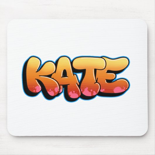 Kate Graffiti Style Merch. Aangepaste naam Kate Muismat (Voorkant)