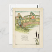 Kate Greenaway Childrens Illustratie Briefkaart (Voorkant / Achterkant)