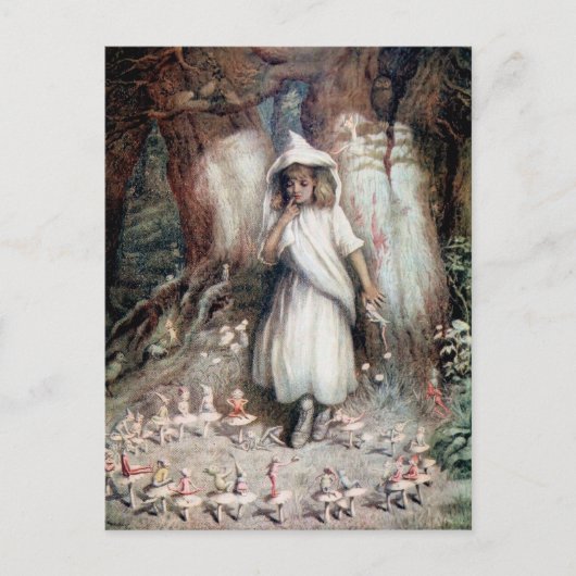 Kate Greenaway: De Elf Ring Briefkaart (Voorkant)