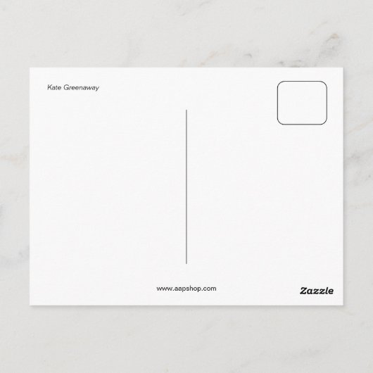 Kate Greenaway: De kersenvrouw Briefkaart (Achterkant)