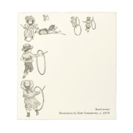Kate Greenaway Hoop rolt kinderen Bowl weg Notitieblok