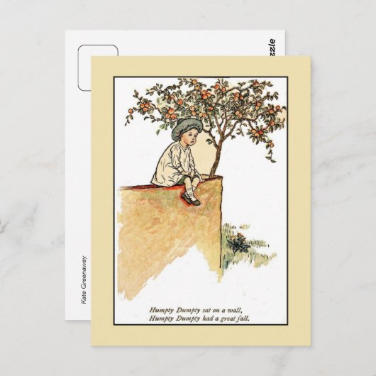 Kate Greenaway: Humpty Dumpty Briefkaart (Voorkant / Achterkant)