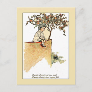 Kate Greenaway: Humpty Dumpty Briefkaart