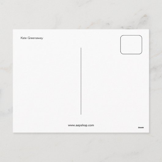 Kate Greenaway: Kerstmis Feestdagenkaart (Achterkant)