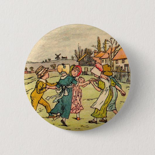 Kate Greenaway Ring rond de Rosey Ronde Button 5,7 Cm (Voorkant)