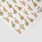 Kate Greenaway Victoriaans Meisje Bloem  Kind Tissuepapier (Detail)