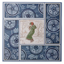 Kate Greenaway Winter voor T&R Boote Repro 1880s