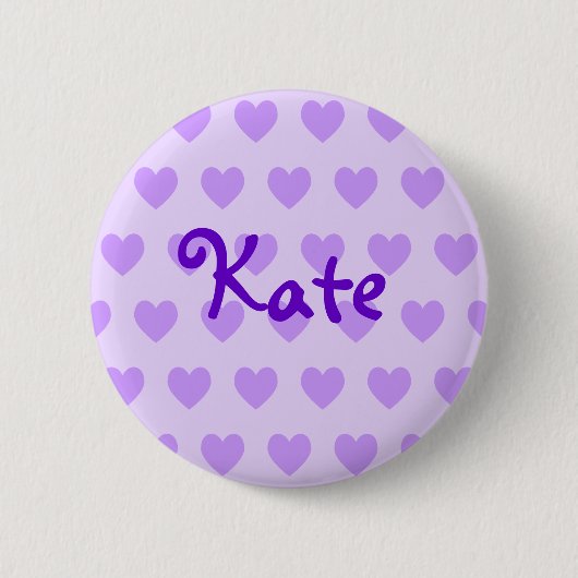 Kate in het Paars Ronde Button 5,7 Cm (Voorkant)