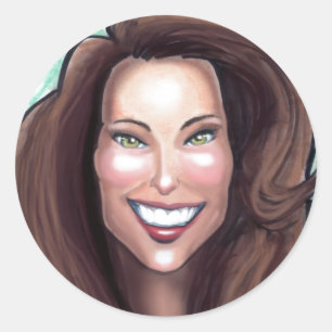 Kate Middleton Caricature Ronde Sticker