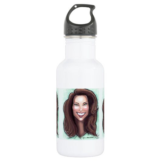 Kate Middleton Caricature Waterfles (Voorkant)