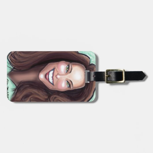 Kate Middleton Karikatuur Bagagelabel (Voorkant horizontaal)