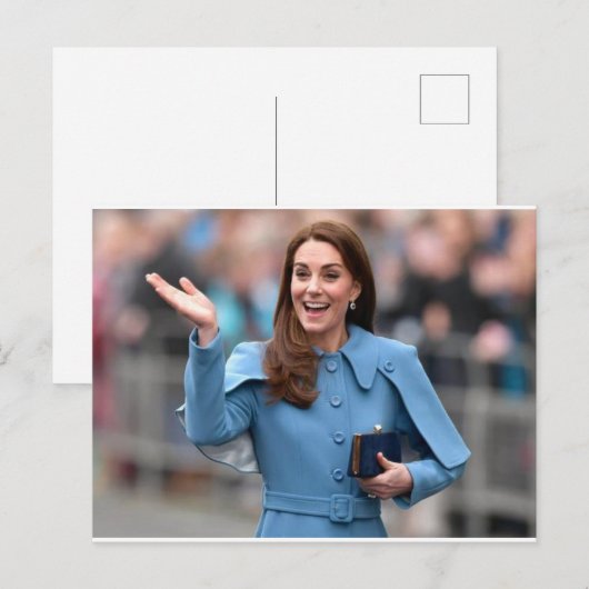 Kate Middleton Noord-Ierland Briefkaart (Voorkant / Achterkant)