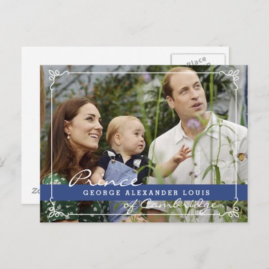 Kate Middleton Prince George Briefkaart (Voorkant / Achterkant)