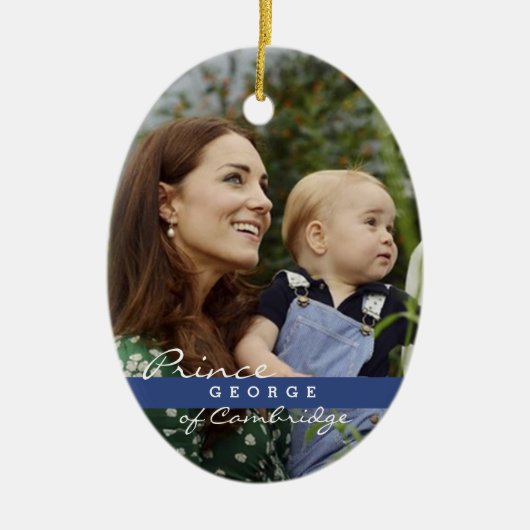 Kate Middleton Prince George Keramisch Ornament (Voorkant)