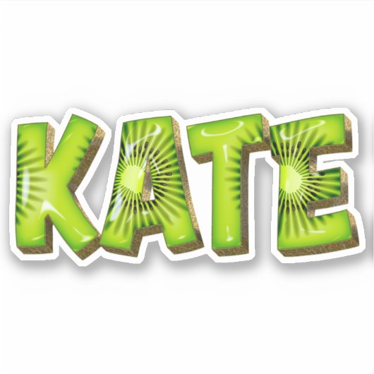 Kate Name Kiwi Design Aufkleber Sticker (Voorkant)