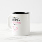 Kate natuurlijk ben ik Geweldige naam Tweekleurige Koffiemok (Voorkant links)