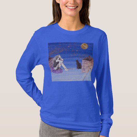 Kate op de Daktop - Fantasy Self Portrait - t-sh T-shirt (Voorkant)