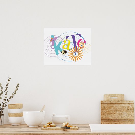 Kate Poster, witte achtergrond Poster (Keuken)