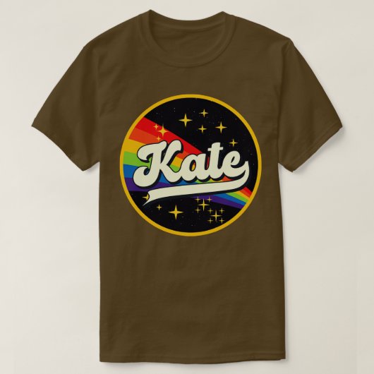 Kate Rainbow in ruimte  stijl T-shirt (Design voorkant)