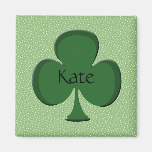 Kate Shamrock Name Magnet (Voorkant)