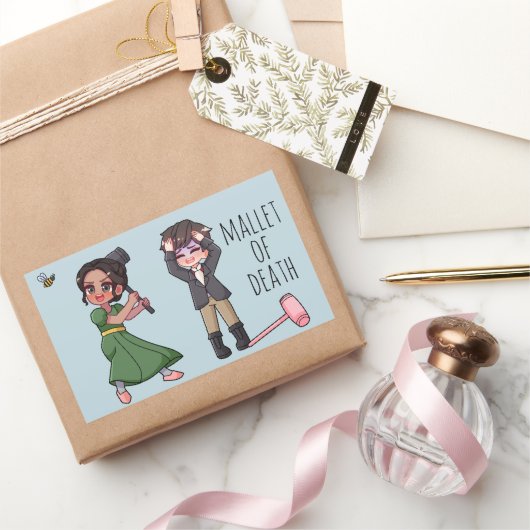 Kate Sharma en Anthony Pall Ball Coffee Mok Rechthoekige Sticker (Geschenken)