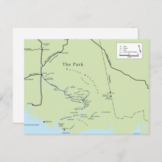 Kate Shugak's Park briefkaart (Voorkant / Achterkant)