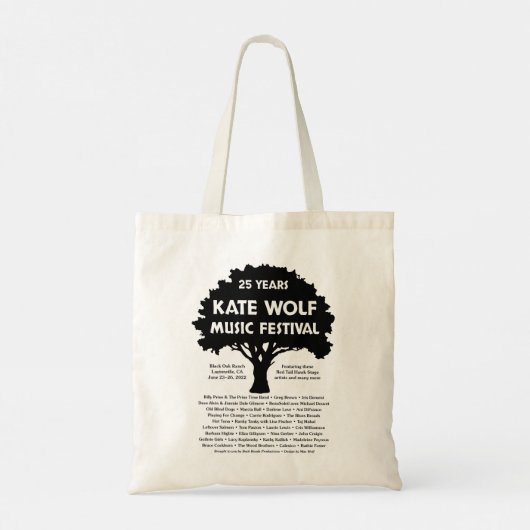 Kate Wolf Music Festival 2022 - Canvas tas (Achterkant)