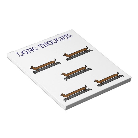 Kateboard Dachshund Memo-blocnote Notitieblok (Schuin)