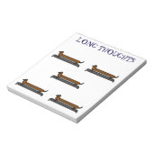 Kateboard Dachshund Memo-blocnote Notitieblok (Linkerzijde)