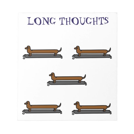 Kateboard Dachshund Memo-blocnote Notitieblok (Voorkant)