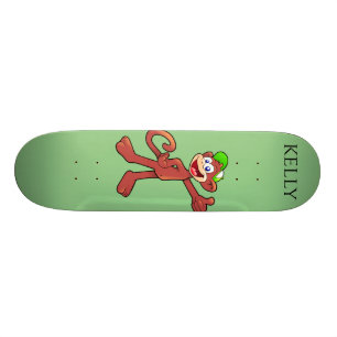 Kateboard met aap, aangepaste naam. persoonlijk skateboard