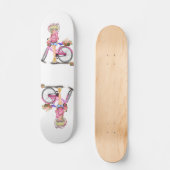 Kateboard voor een bladermeisje met roze bike persoonlijk skateboard (Voorkant)