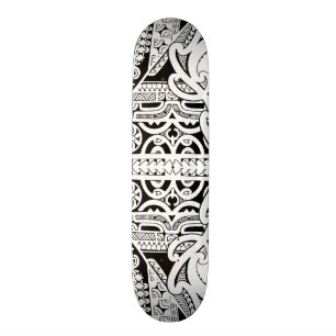 Kateboarddek op basis van tribaal tattoo in de sti persoonlijk skateboard