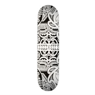 Kateboarddek op basis van tribaal tattoo in de sti skateboard