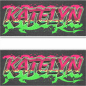 Katelyn Vorname Name Graffiti Aufkleber Sticker (Voorkant)