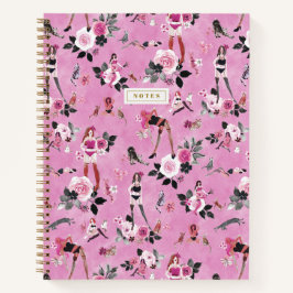 KATENDAME BLOEMEN Roze Notitieboek